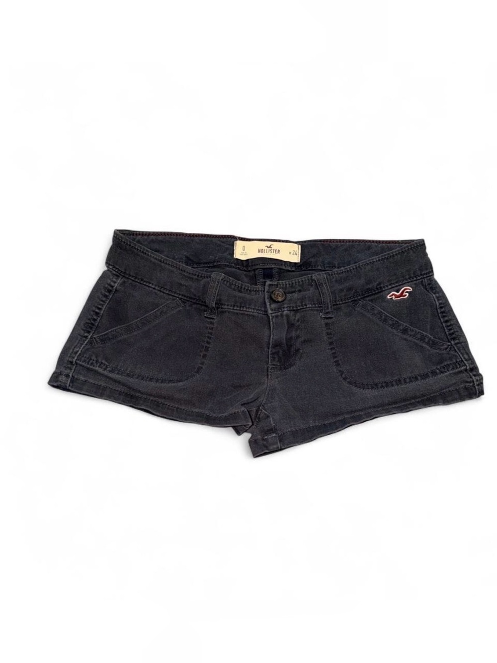 Authentic Y2K Hollister Black Low-Rise Women's Denim Short Shorts